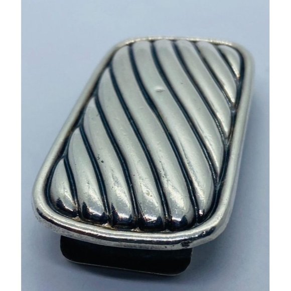 David Yurman Money Clip Sterling Silver - Wavy Banded Large Cable Design